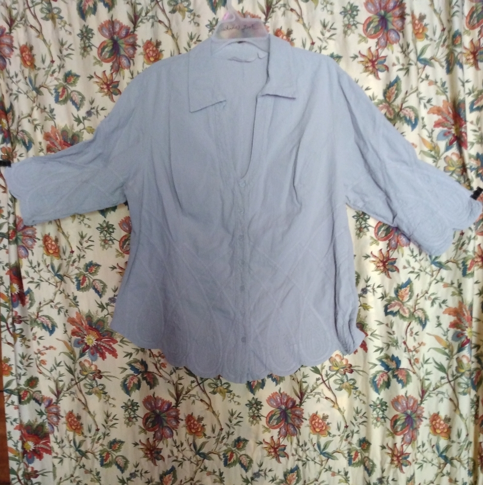 Soft Surroundings Blouse with piping detail